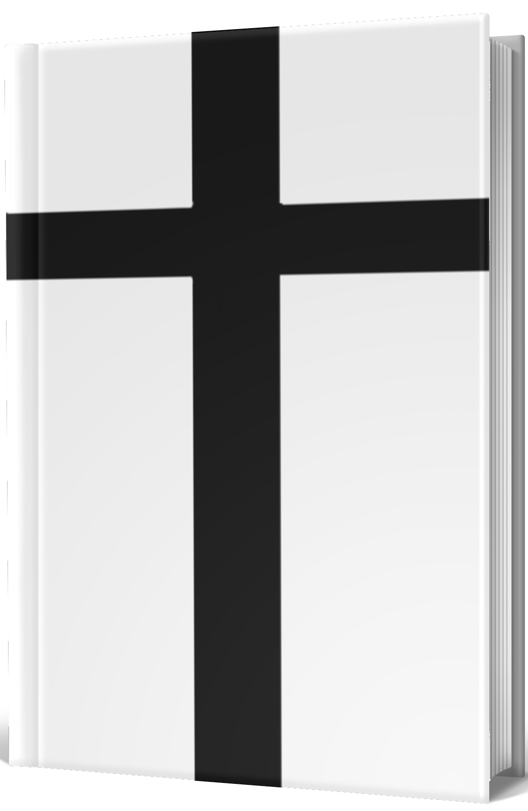 Kreuz auf weißem Untergrund