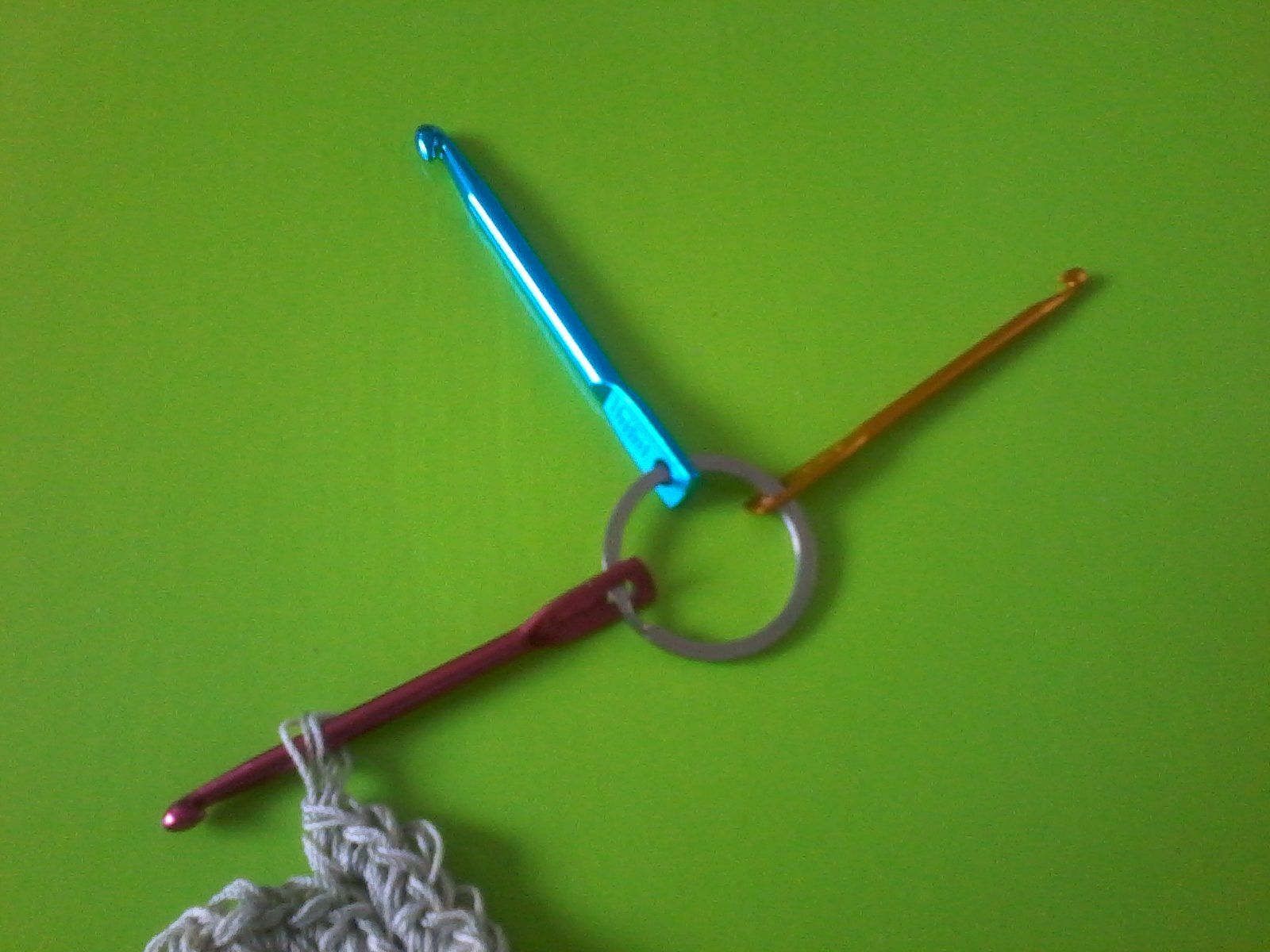 Häkelnadeln am Schlüsselring