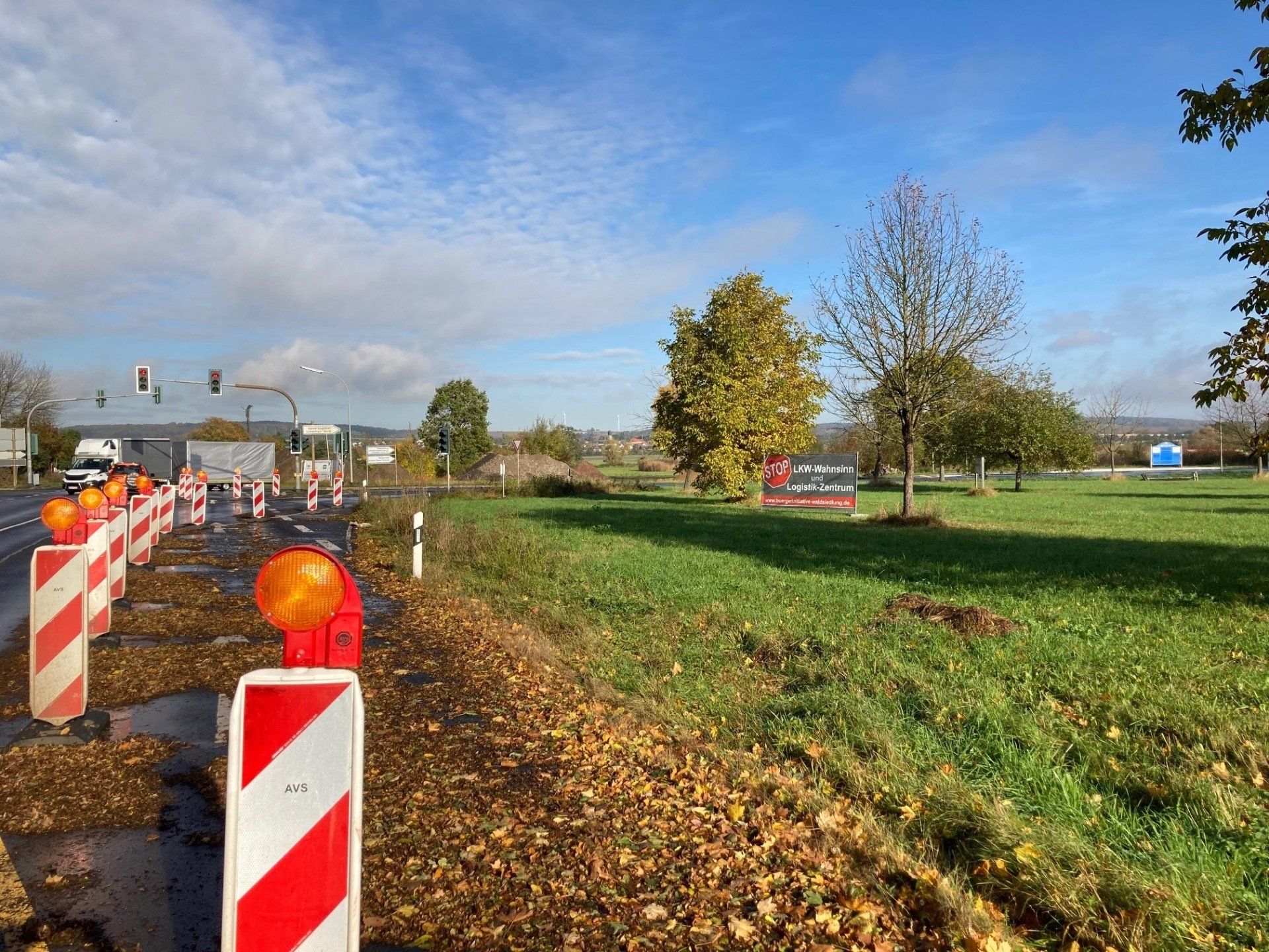 Bauzaun Plakat Oberauer Kreuz