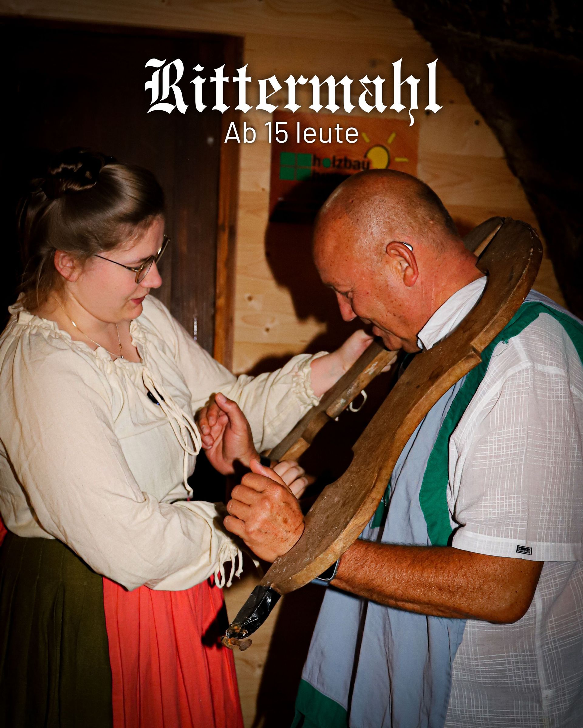 Beim Ritterabend werden unsere Gäste Teil des Geschehens.