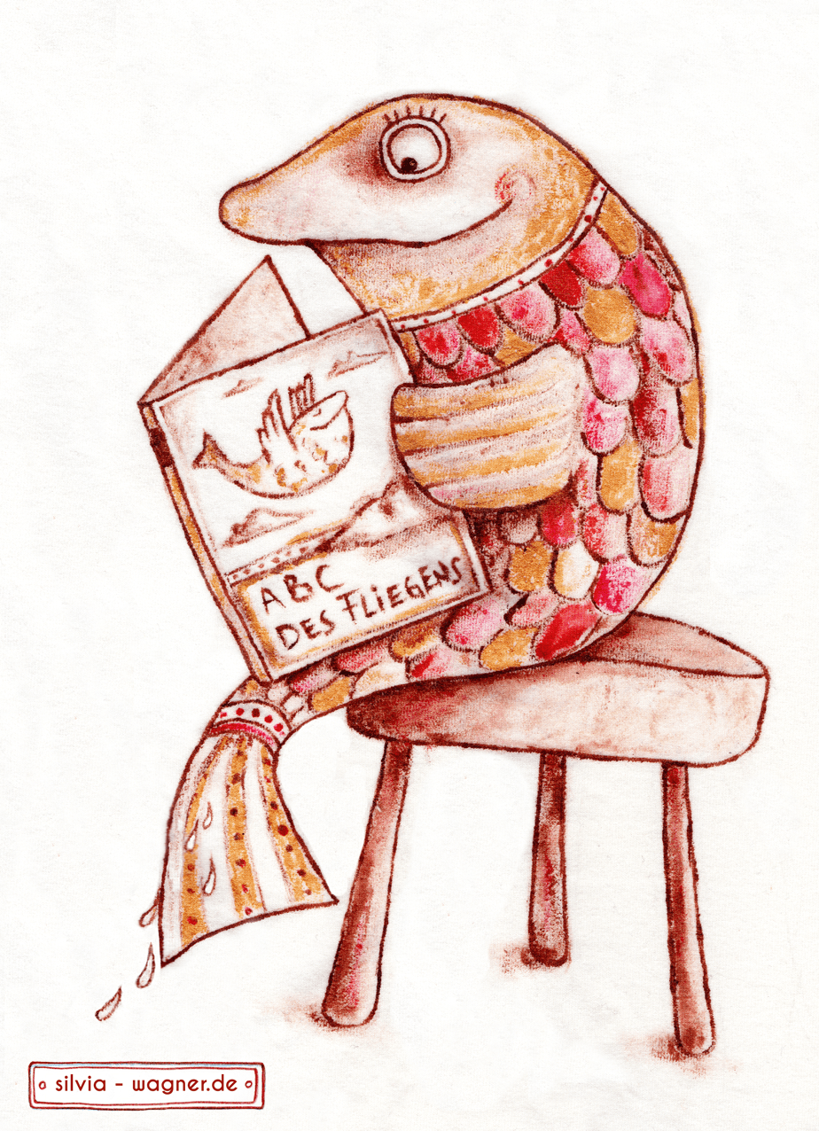 Silvia Wagner, Freiburg, Illustration, Fisch, Sympathiefigur