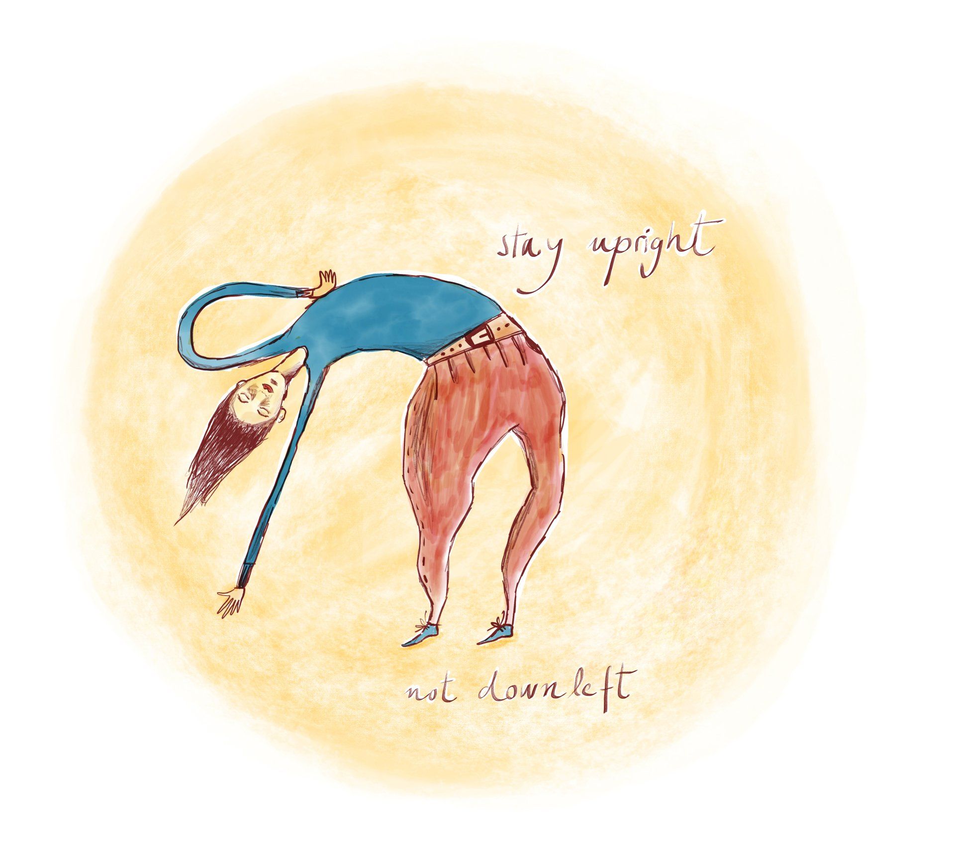 Illustration, Stay upright, Silvia Wagner