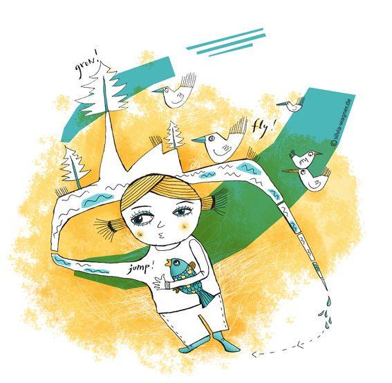 Illustration Mädchen, Silvia Wagner