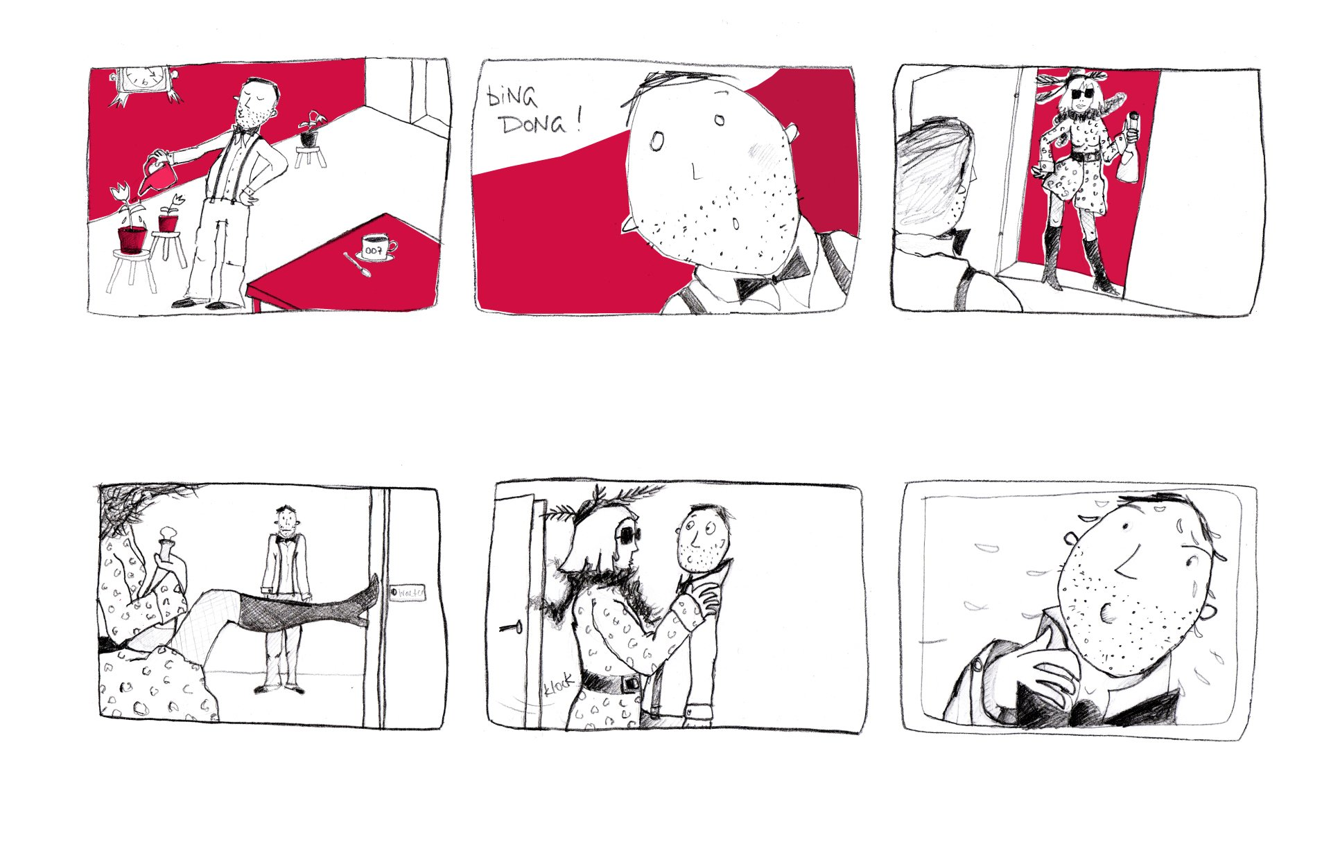 Storyboard für Theaterfilm