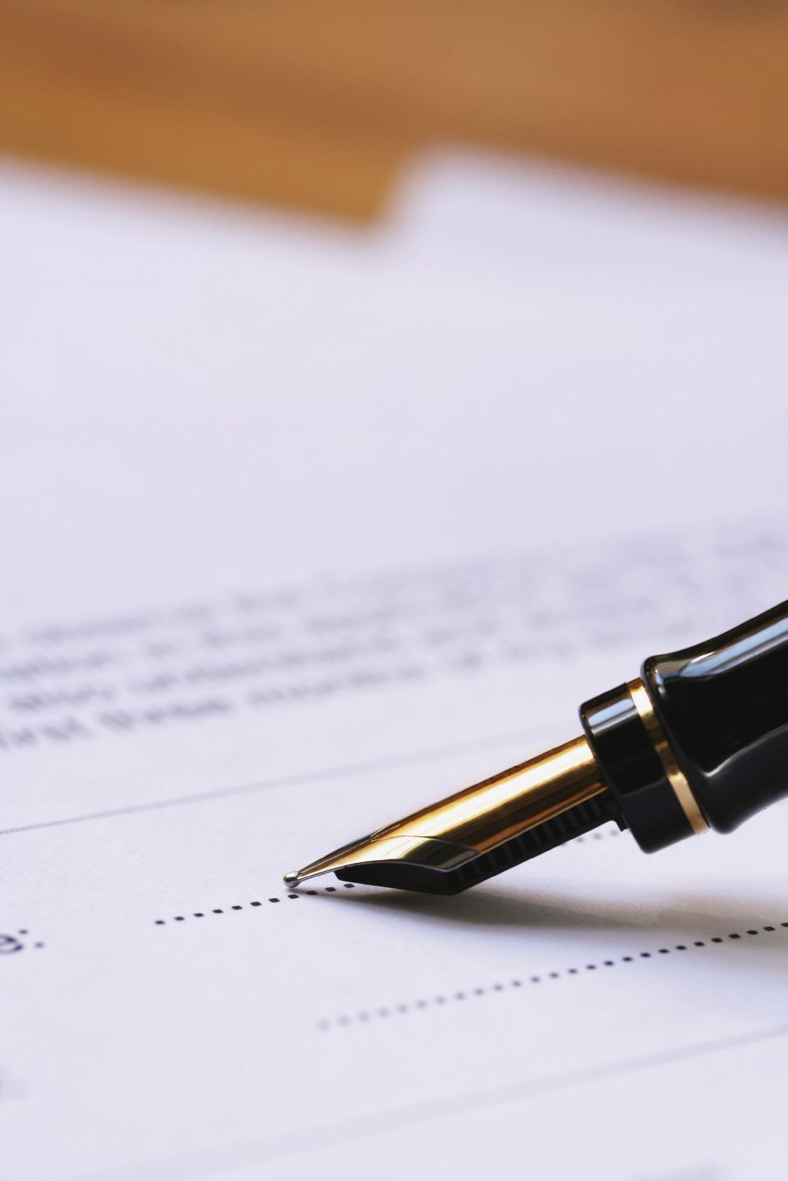 Signing a Probate application form