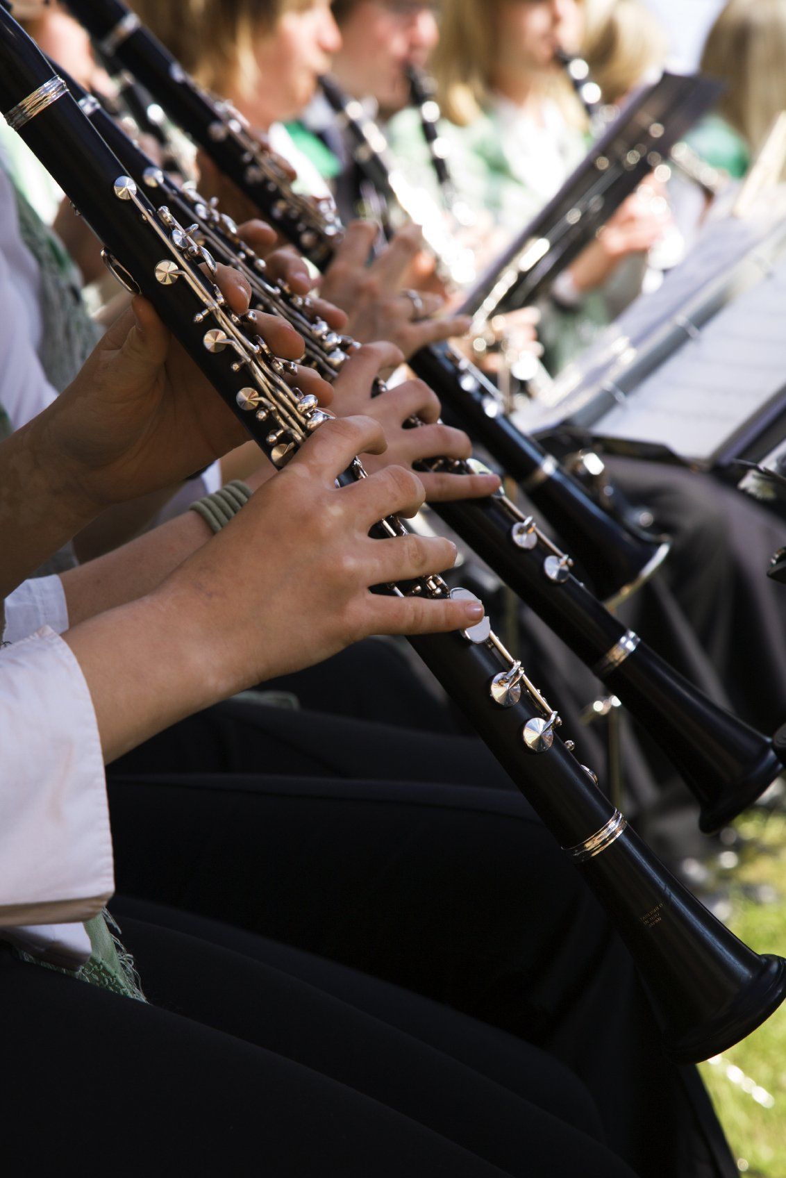 Clarinet section of an orchestra