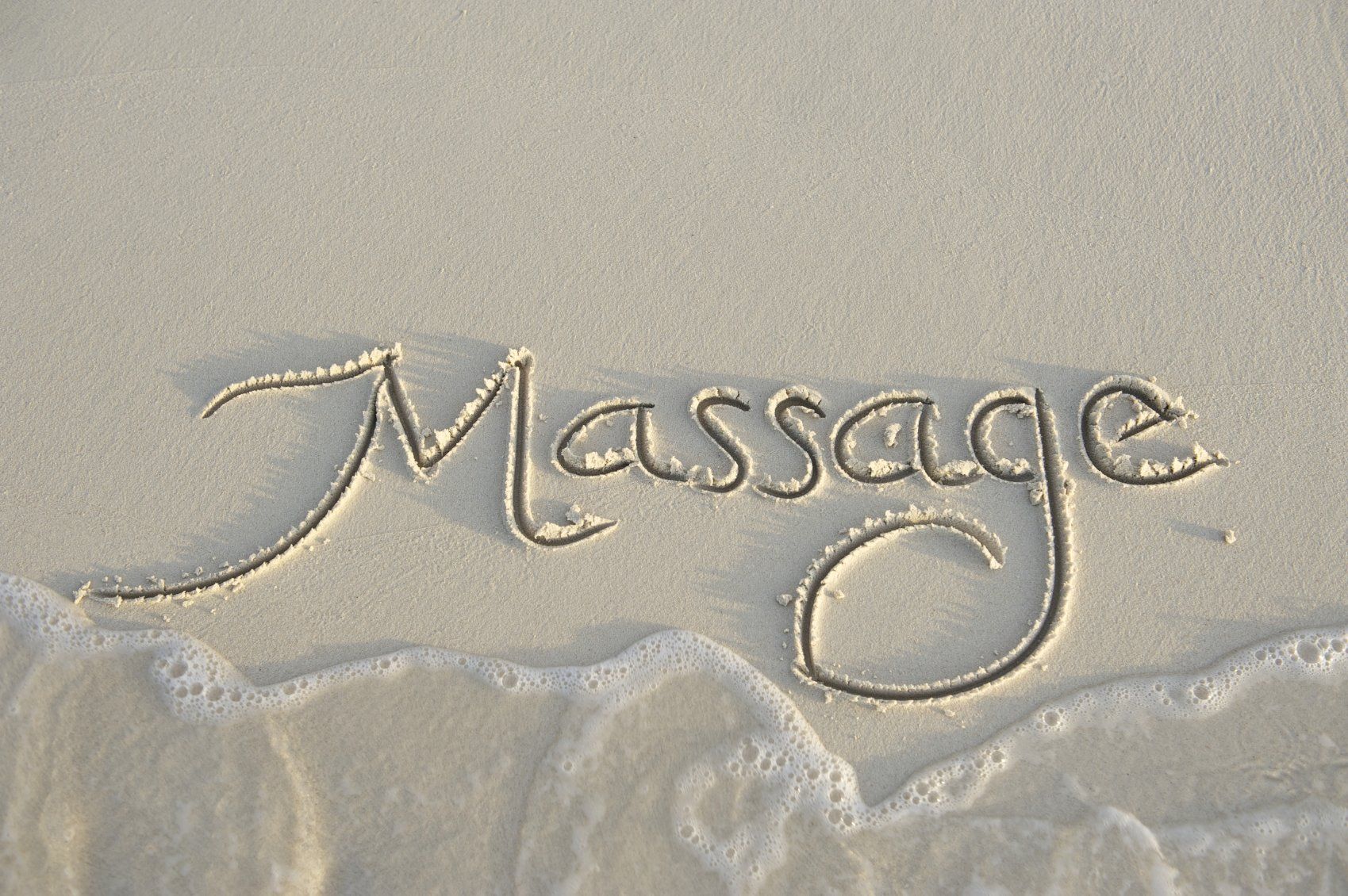 spruch im Sand - Message