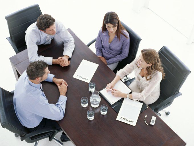 ein Bild, Meeting, vier Personen
