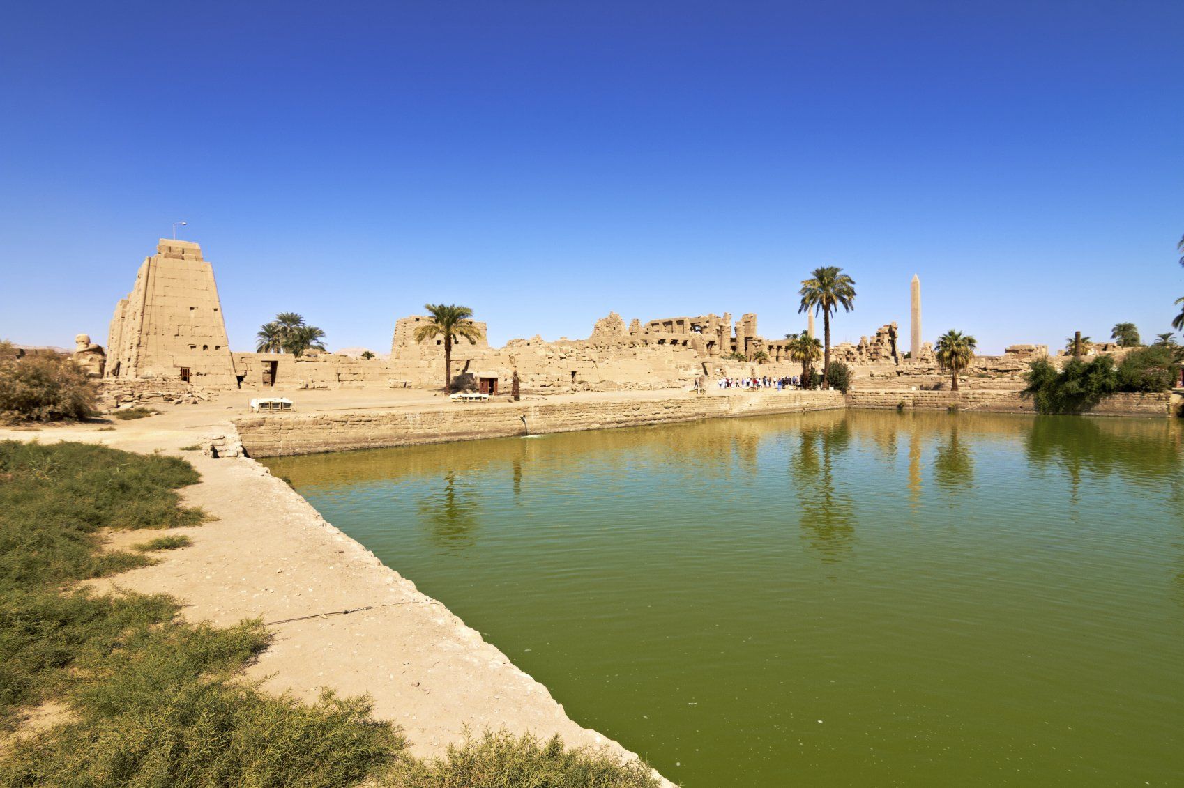On the banks of the river Nile in Egypt.