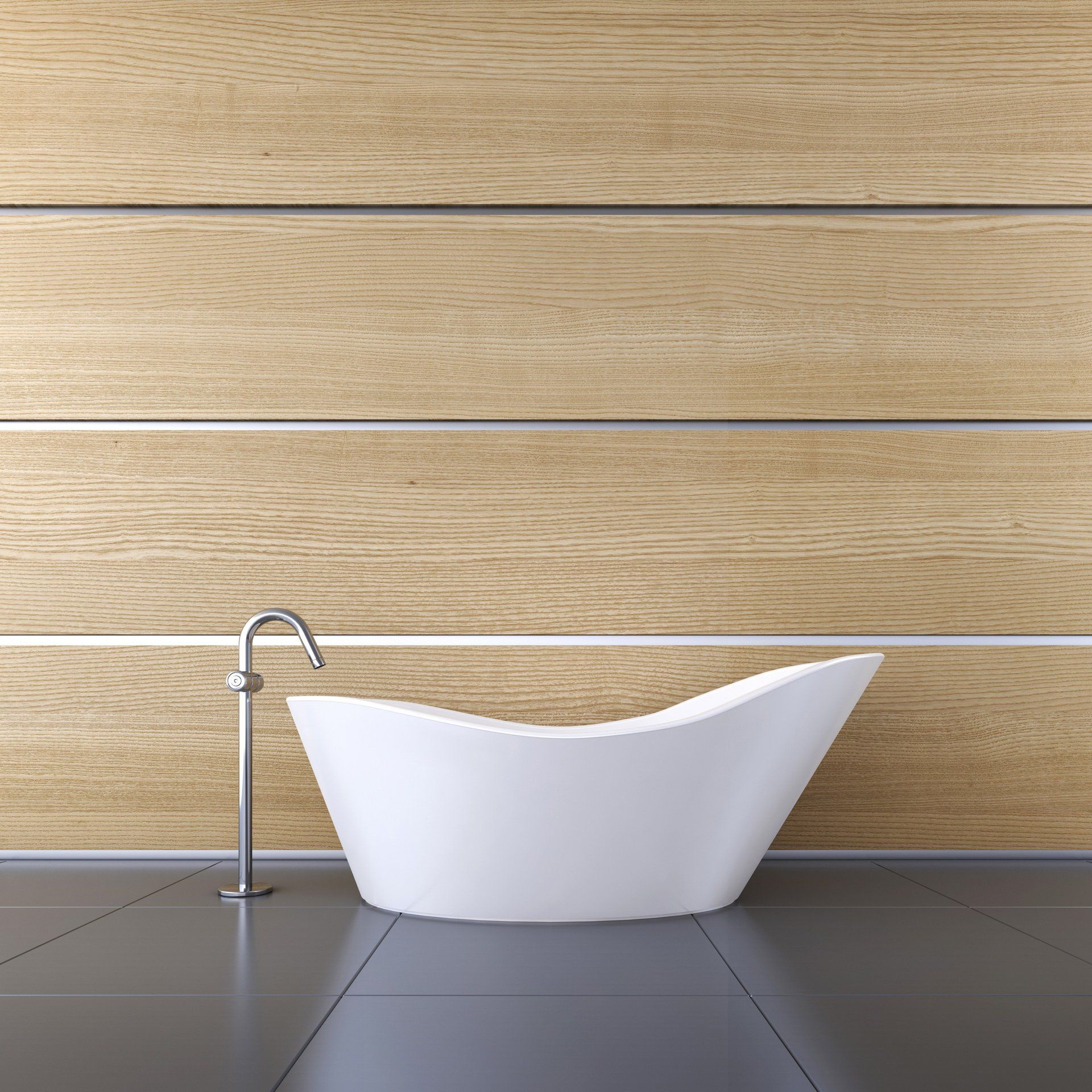 Bathtub in bathroom