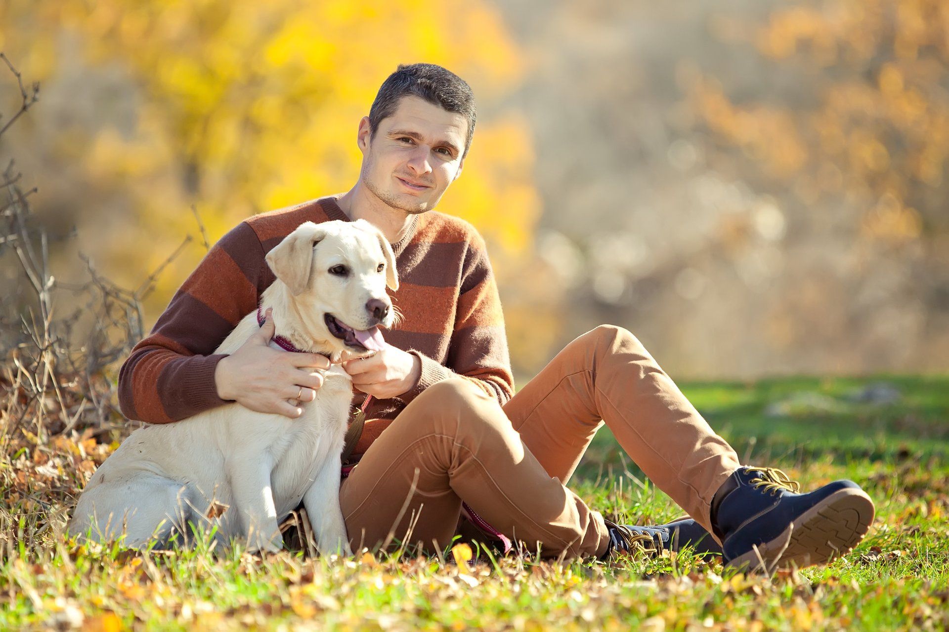 Picture of man and dog - combatting loneliness