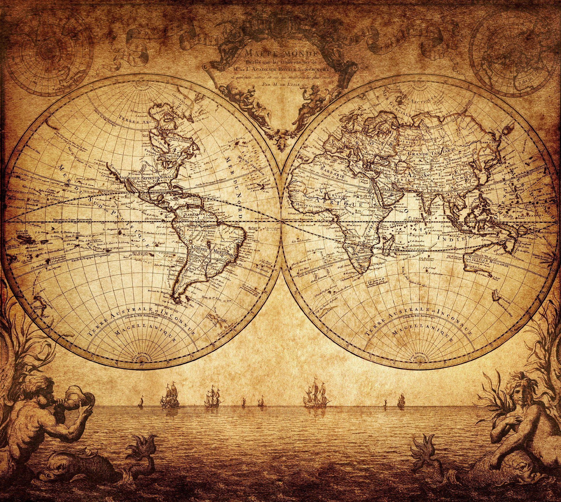 An ancient map of the world