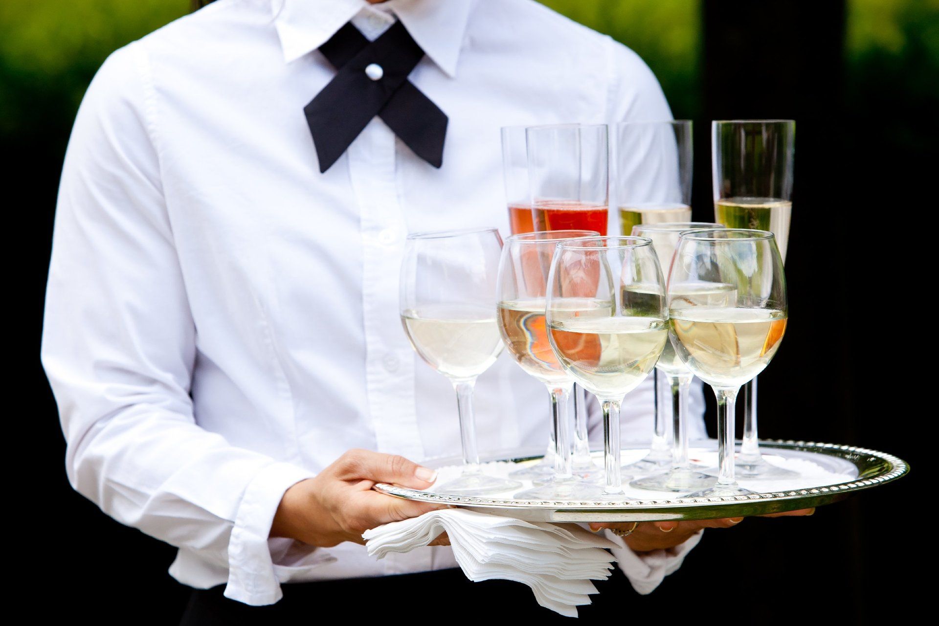 drinks being served by a waiter