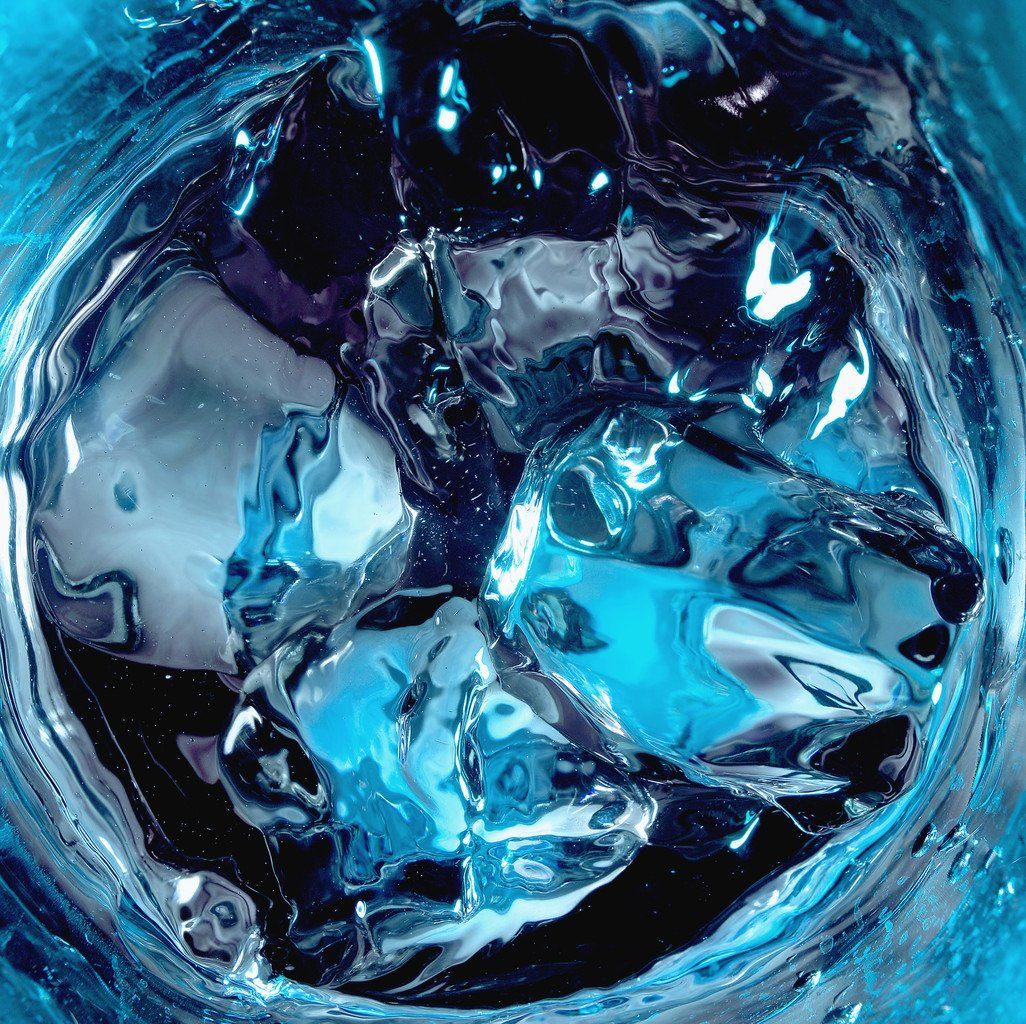 illustration abstraite d'ondes bleu glacier