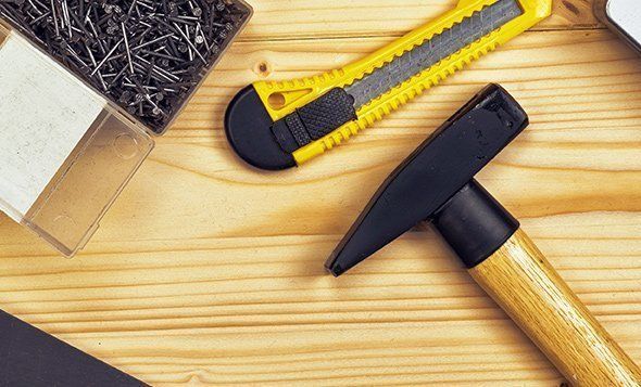 Möbel und Küchenaufbau