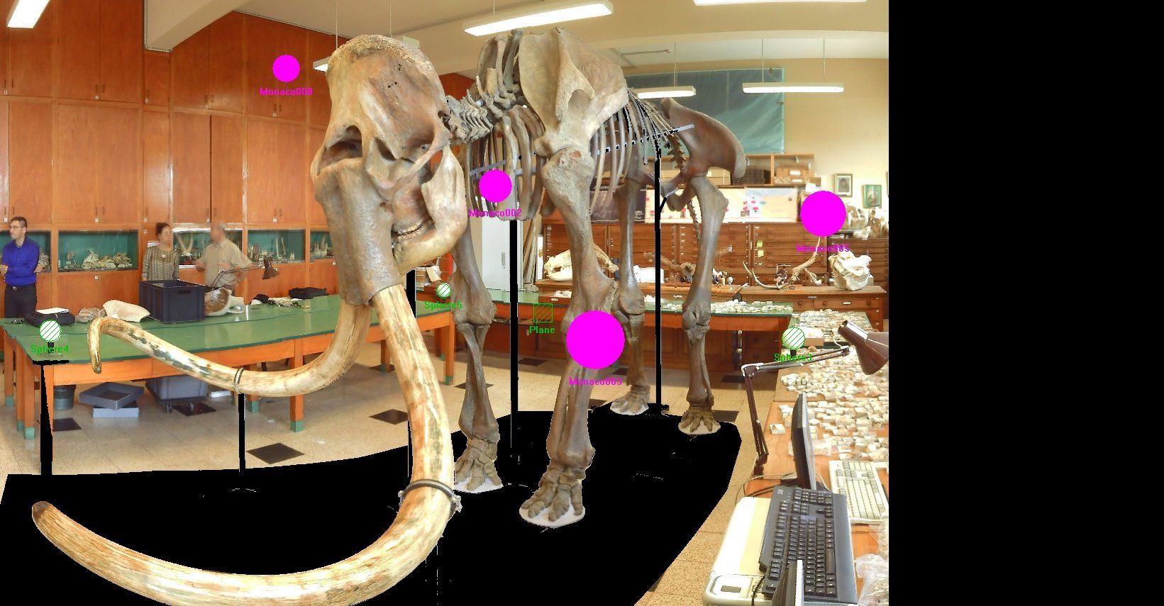 1 - VUE DEROULEE COLORISEE Vue Colorisee mammouth Laser Scanner