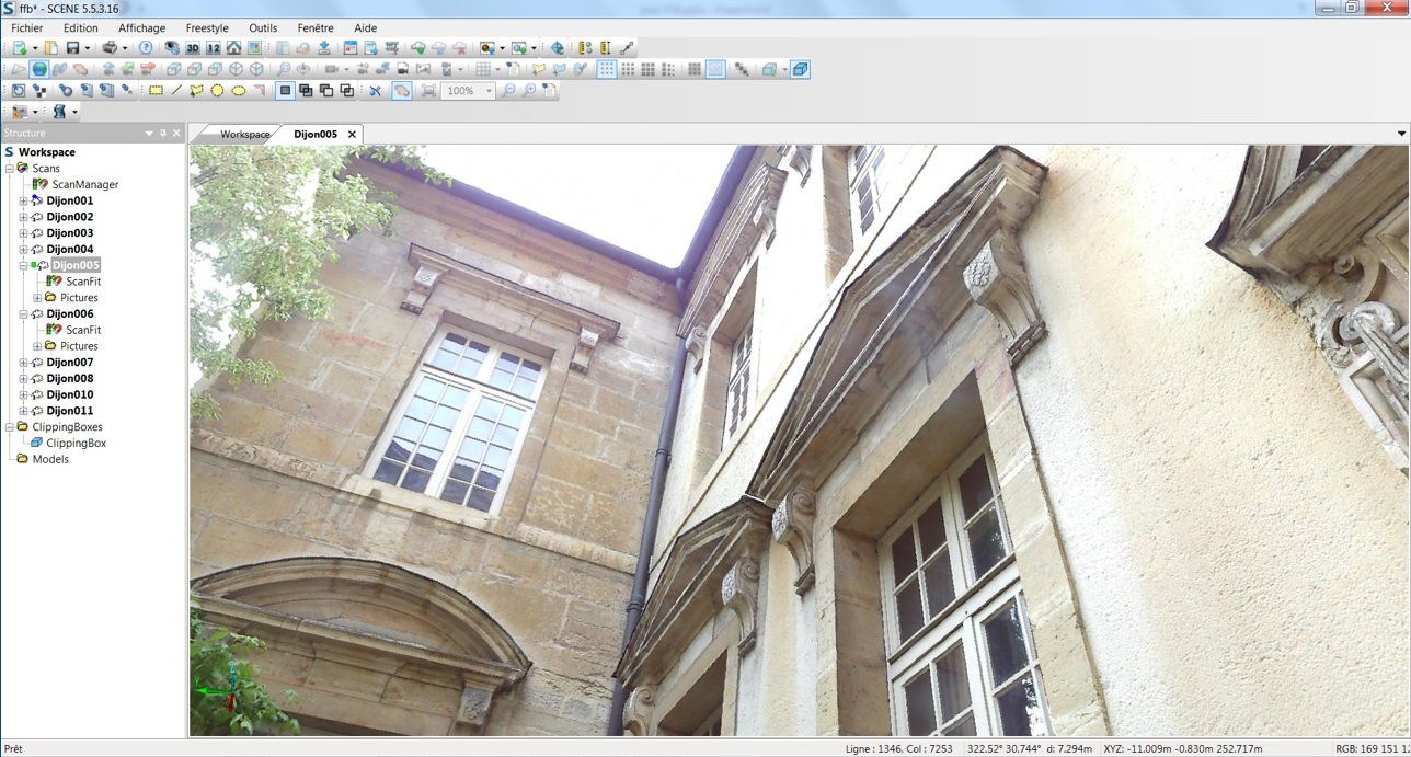 3 - VUE REDRESSEE EXTERIEUR Colorisation des points VUE REDRESSEE EXTERIEUR Colorisation des points