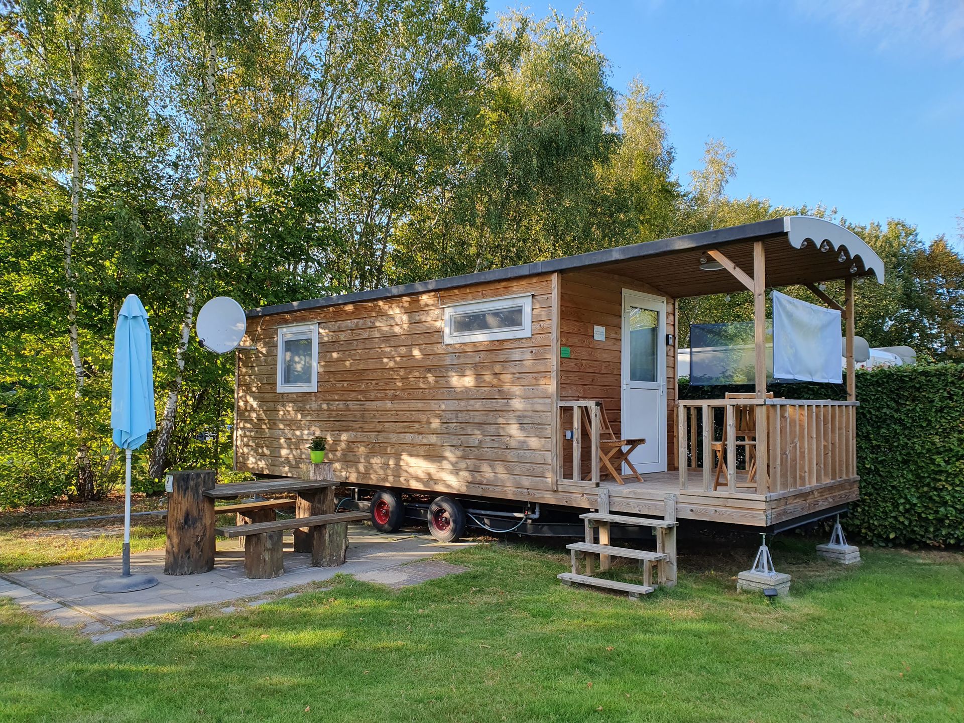 Schäferwagen Außenansicht Camping Hümmlinger Land