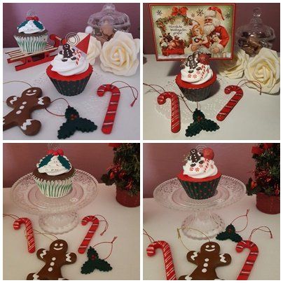 Jessica Jüngling: Weihnachtliche Dekoration, Cupcake mit Fotohalter