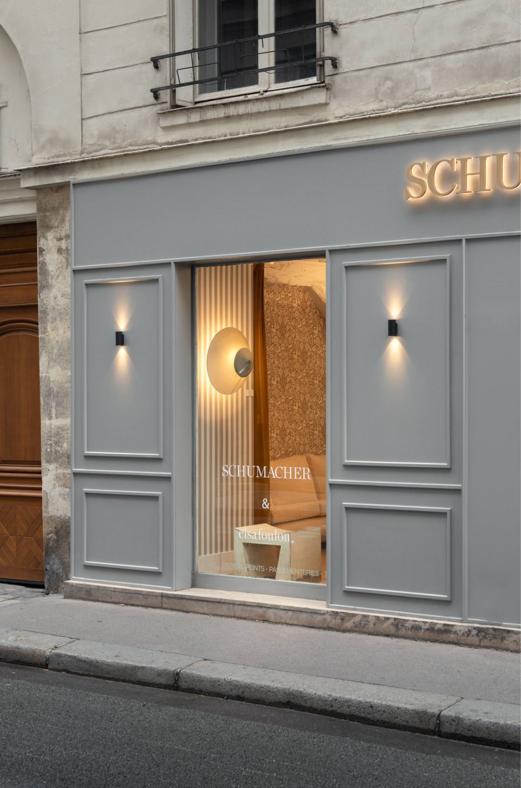 Elsa Foulon Studio Stratus pendant Schumacher fabric et ceramic