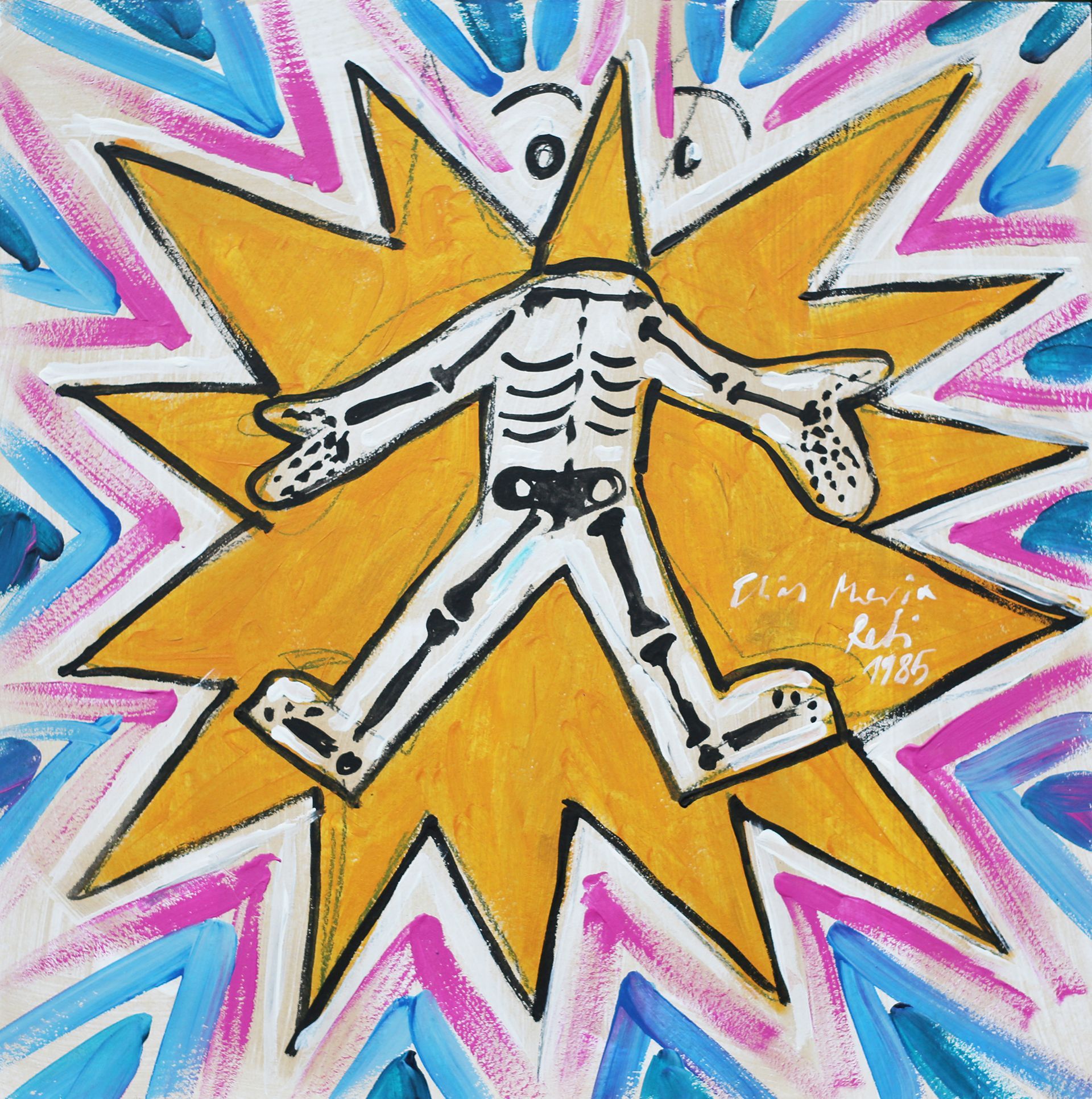 „Antropozentrismus Nr. 21, Elias Maria Reti, 1985. Acryl auf MDF (Hartfaserplatte). 55 cm. x 55 cm. Astroismus Oeuvre. „Antropozentrismus Nr. 21, Elias Maria Reti, 1985. Acryl auf MDF (Hartfaserplatte). 55 cm. x 55 cm. Astroismus Oeuvre.