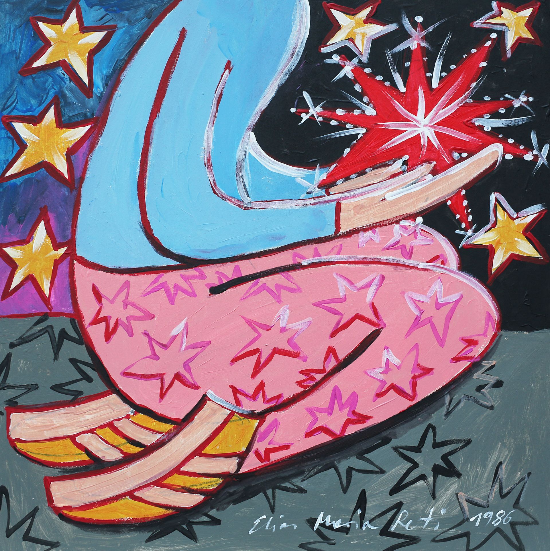 „Ataraxie Nr. 30, Elias Maria Reti, 1986. Acryl auf MDF (Hartfaserplatte). 55 cm. x 55 cm. Astroismus Oeuvre. „Ataraxie Nr. 30, Elias Maria Reti, 1986. Acryl auf MDF (Hartfaserplatte). 55 cm. x 55 cm. Astroismus Oeuvre.