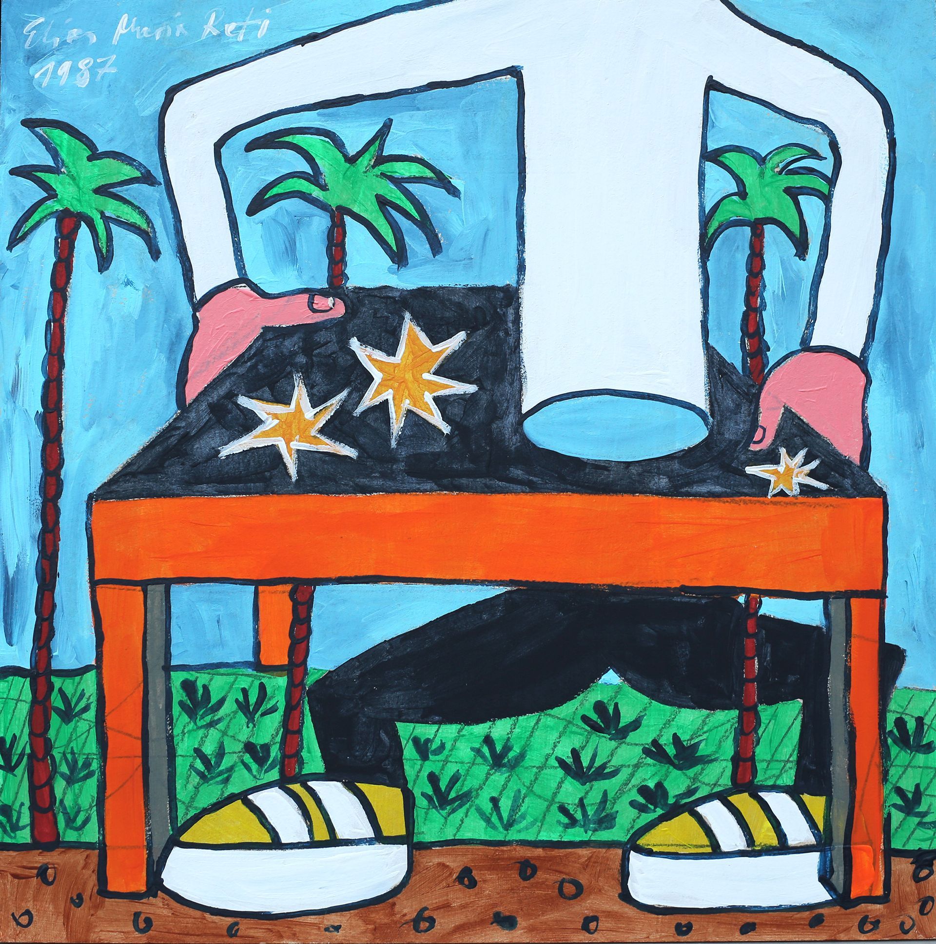 „Autarkie Nr. 4, Elias Maria Reti, 1987. Acryl auf MDF (Hartfaserplatte). 55 cm. x 55 cm. Astroismus Oeuvre. „Autarkie Nr. 4, Elias Maria Reti, 1987. Acryl auf MDF (Hartfaserplatte). 55 cm. x 55 cm. Astroismus Oeuvre.