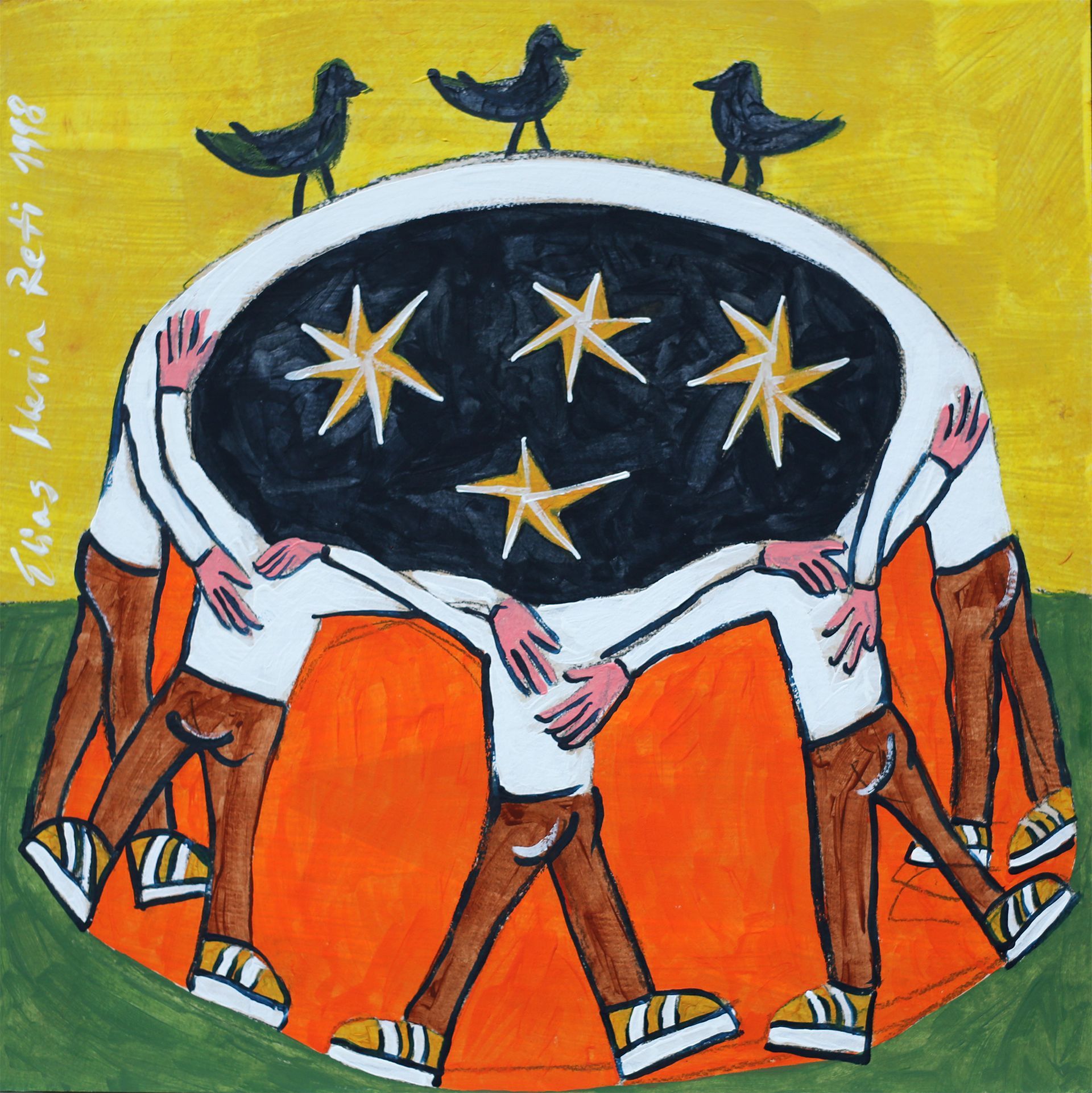 „Genogramm Nr. 12, Elias Maria Reti, 1998. Acryl auf MDF (Hartfaserplatte). 55 cm. x 55 cm. Astroismus Oeuvre. „Genogramm Nr. 12, Elias Maria Reti, 1998. Acryl auf MDF (Hartfaserplatte). 55 cm. x 55 cm. Astroismus Oeuvre.