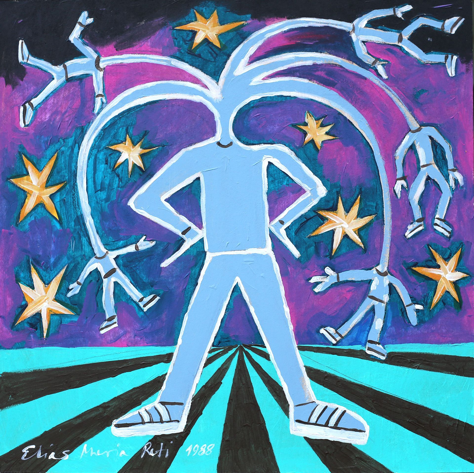 „Philantropie Nr. 27, Elias Maria Reti, 1988. Acryl auf MDF (Hartfaserplatte). 55 cm. x 55 cm. Astroismus Oeuvre. „Philantropie Nr. 27, Elias Maria Reti, 1988. Acryl auf MDF (Hartfaserplatte). 55 cm. x 55 cm. Astroismus Oeuvre.