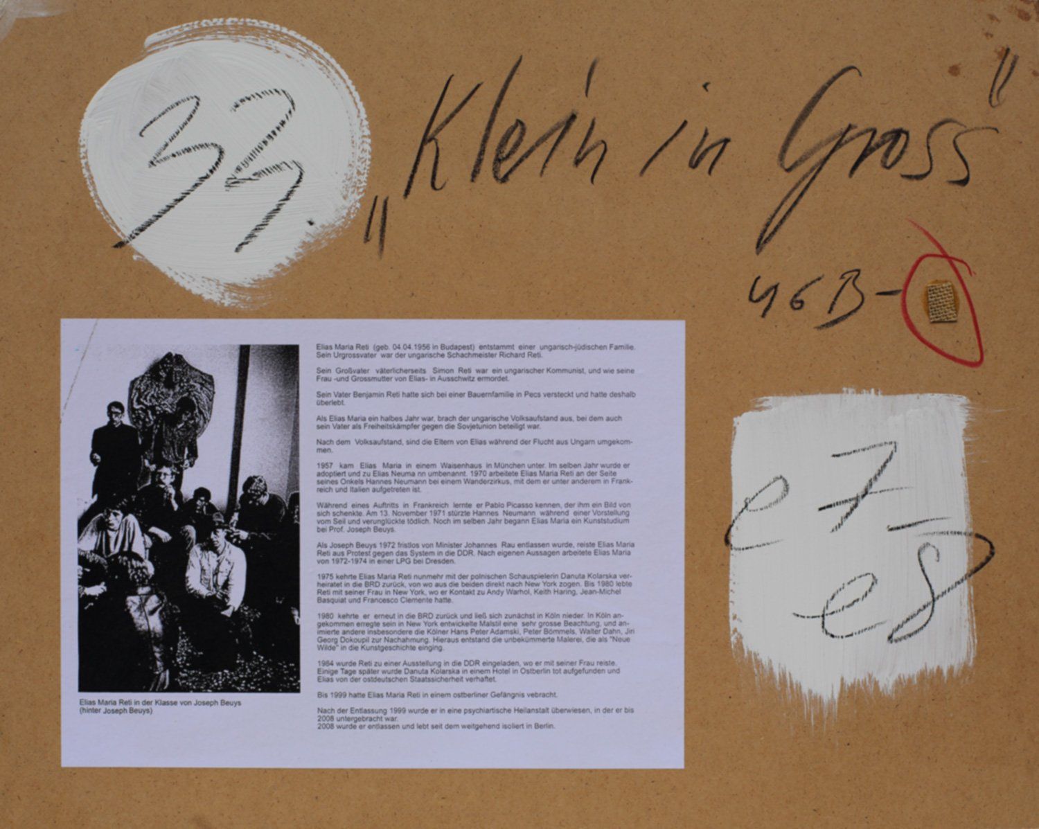 Elias Maria Reti Gemälde Rückseite Back Backsite Echtheitszertifikat Original Elias Maria Reti Gemälde Rückseite Back Backsite Echtheitszertifikat Original