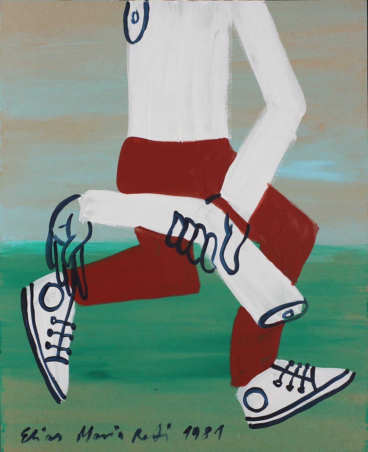 „Handykept Nr. 18“, Elias Maria Reti, 1981. Akryl auf Holz. 50 cm. x 40 cm. „Handykept Nr. 18“, Elias Maria Reti, 1981. Akryl auf Holz. 50 cm. x 40 cm.