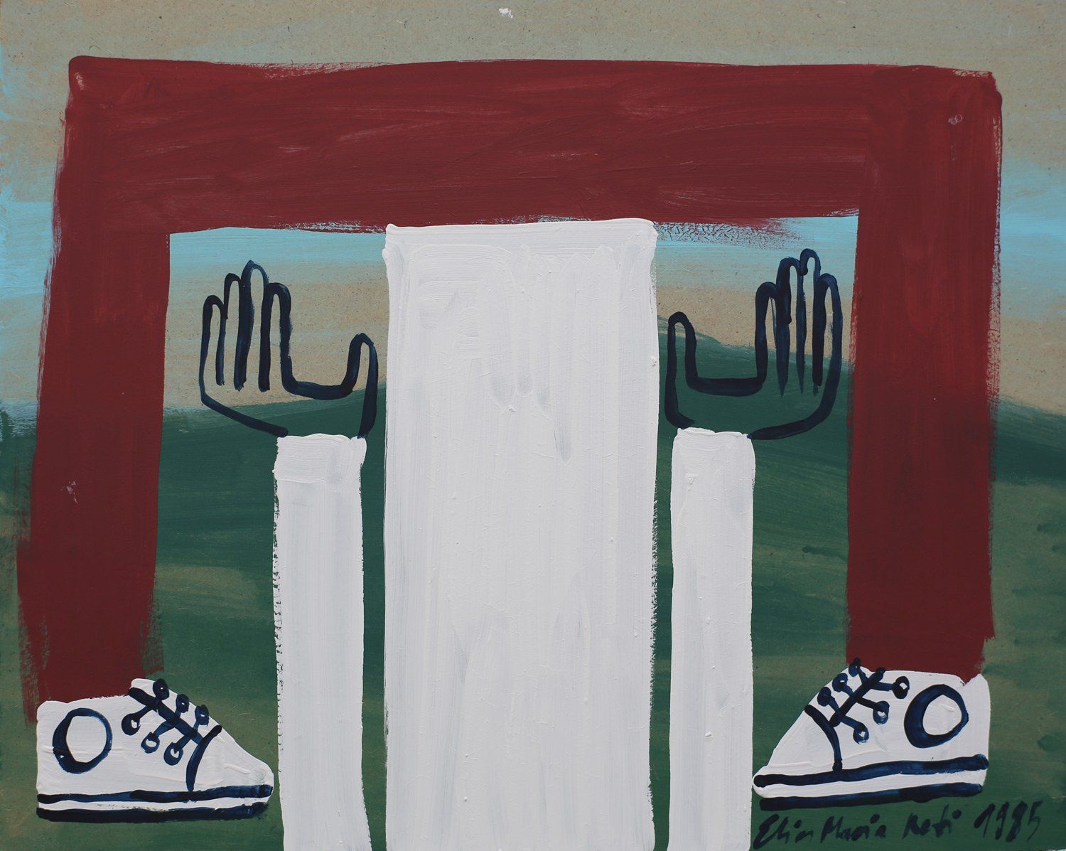 „Die Quadratur des Menschen Nr. 64“, Elias Maria Reti, 1985. Akryl auf Holz. 50 cm. x 40 cm. „Die Quadratur des Menschen Nr. 64“, Elias Maria Reti, 1985. Akryl auf Holz. 50 cm. x 40 cm.