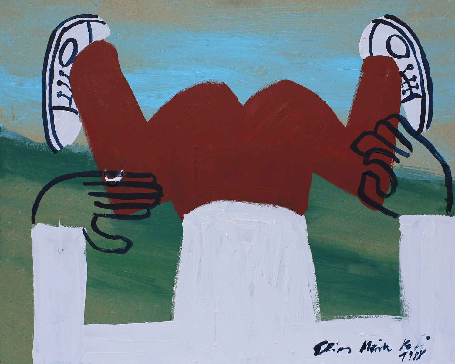 „Schattenwelten Nr. 64“, Elias Maria Reti, 1988. Akryl auf Holz. 50 cm. x 40 cm. „Schattenwelten Nr. 64“, Elias Maria Reti, 1988. Akryl auf Holz. 50 cm. x 40 cm.