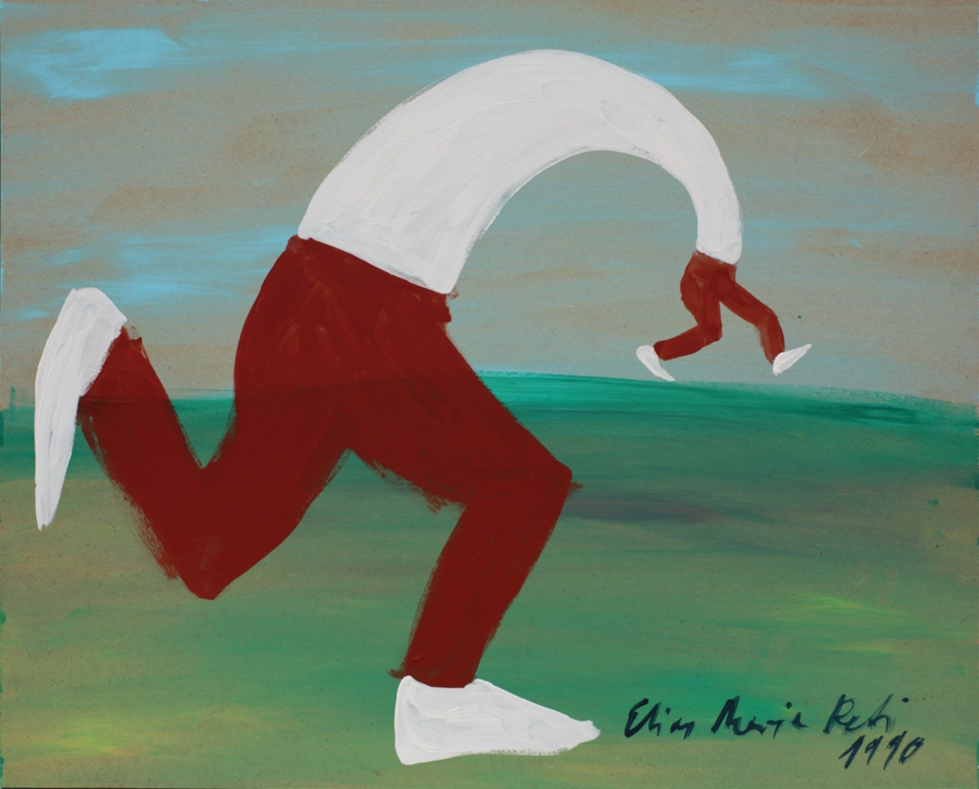 Bildbeispiel oben: „Vorlauf Nr. 27“, Elias Maria Reti, 1990. Akryl auf Holz. 50 cm. x 40 cm. Bildbeispiel oben: „Vorlauf Nr. 27“, Elias Maria Reti, 1990. Akryl auf Holz. 50 cm. x 40 cm.