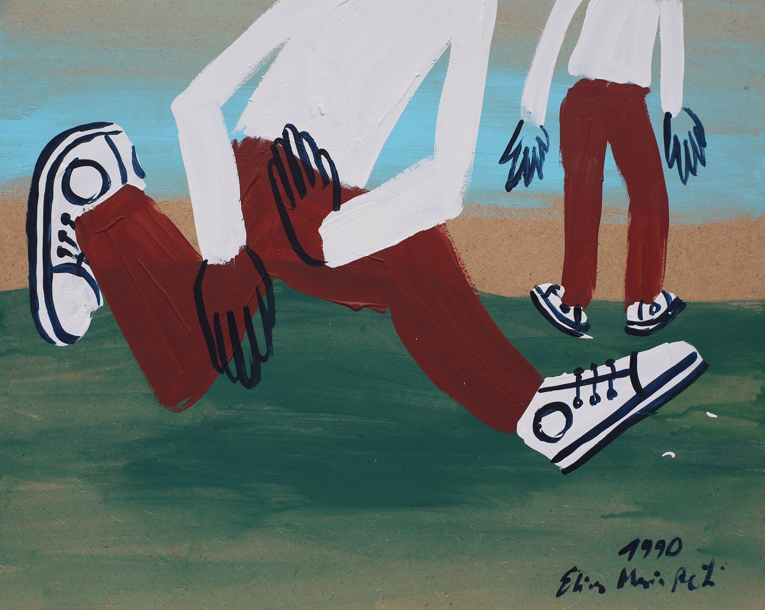 Bildbeispiel oben: „Vorsprung Nr. 64“, Elias Maria Reti, 1990. Akryl auf Holz. 50 cm. x 40 cm. Bildbeispiel oben: „Vorsprung Nr. 64“, Elias Maria Reti, 1990. Akryl auf Holz. 50 cm. x 40 cm.