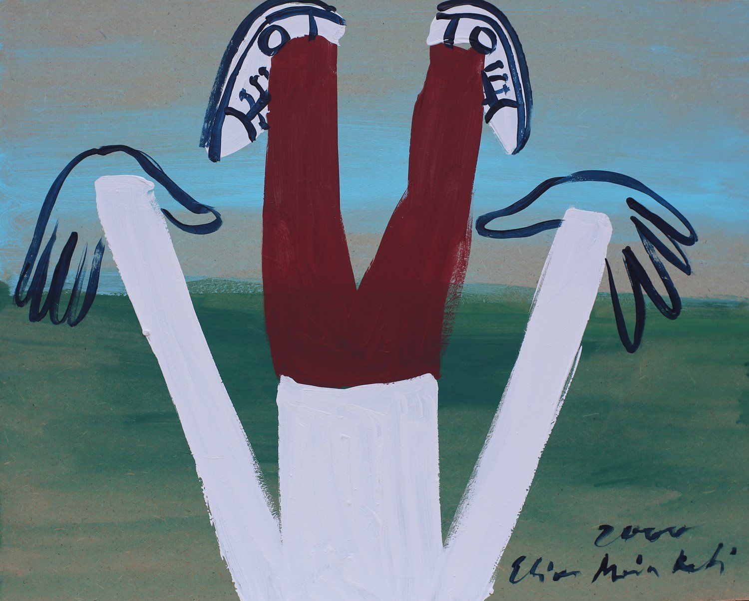 Bildbeispiel oben: „Untertauchen Nr. 64“, Elias Maria Reti, 2000. Acryl auf Holz. 50 cm. x 40 cm. Bildbeispiel oben: „Untertauchen Nr. 64“, Elias Maria Reti, 2000. Acryl auf Holz. 50 cm. x 40 cm.