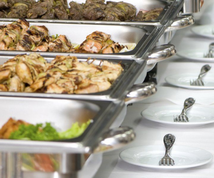 Detailansicht der präsentierten Speisen in Nahaufnahme.