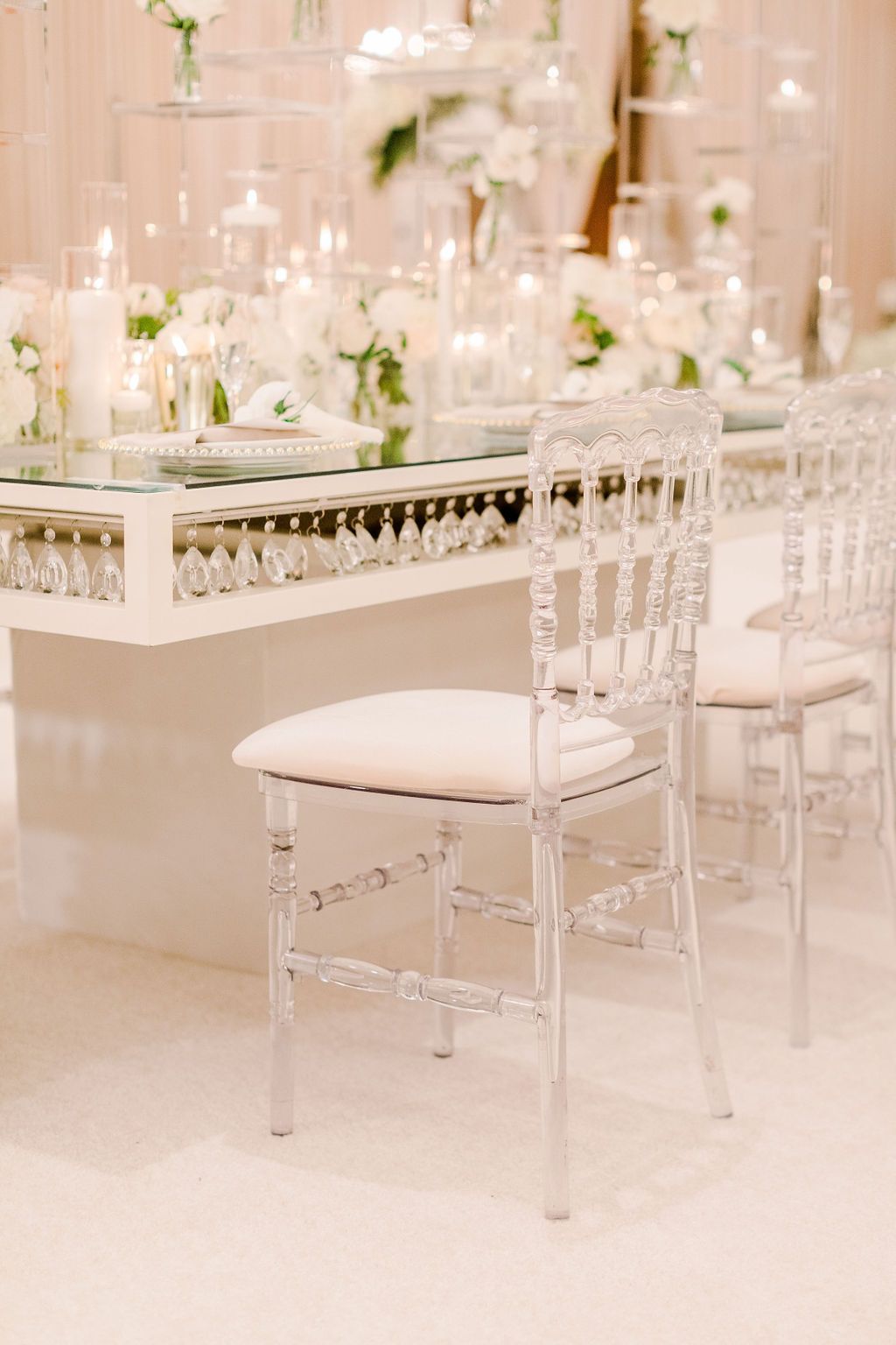 An up-close image of a wedding table.