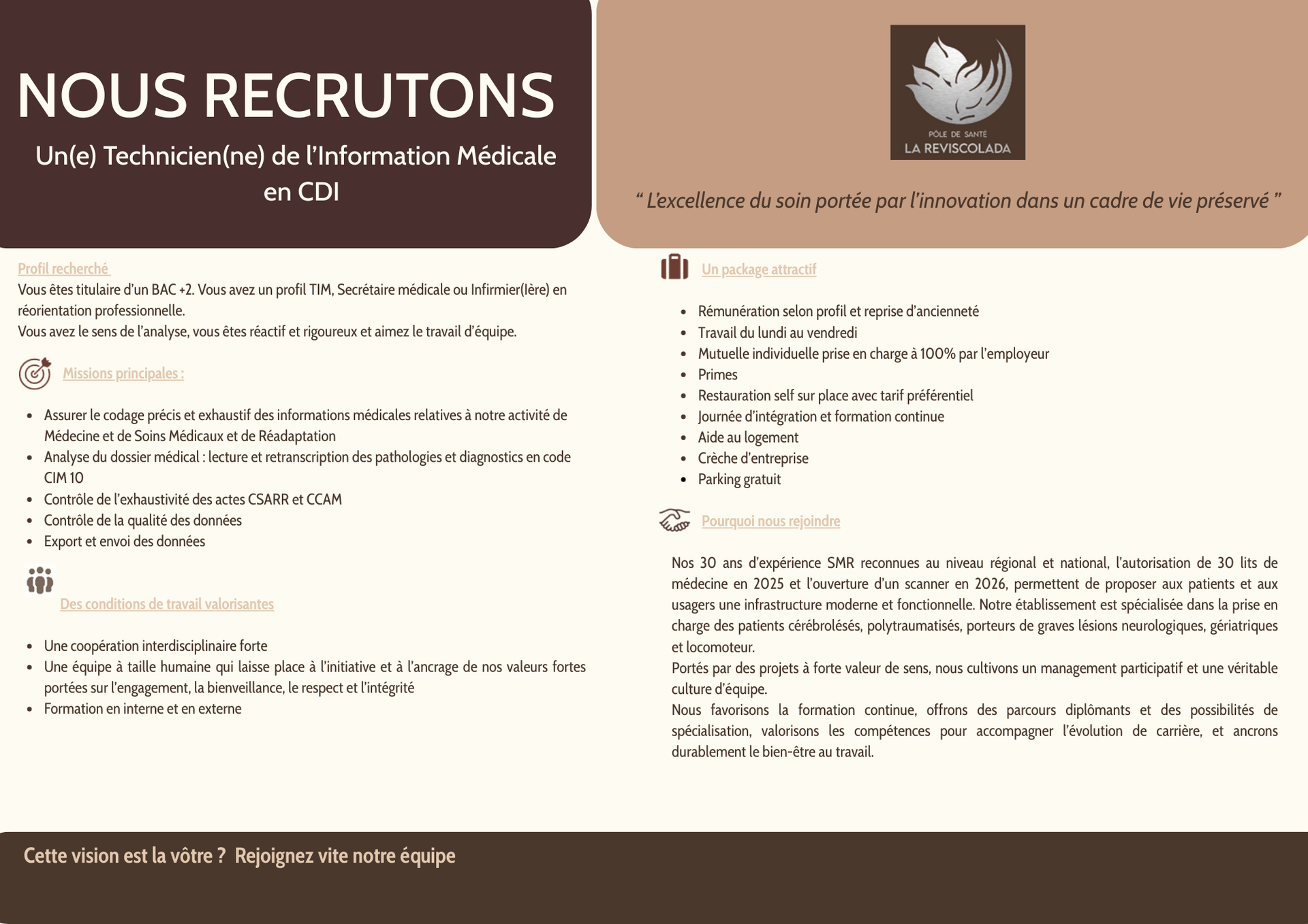 offre d'emploi AS het F jour