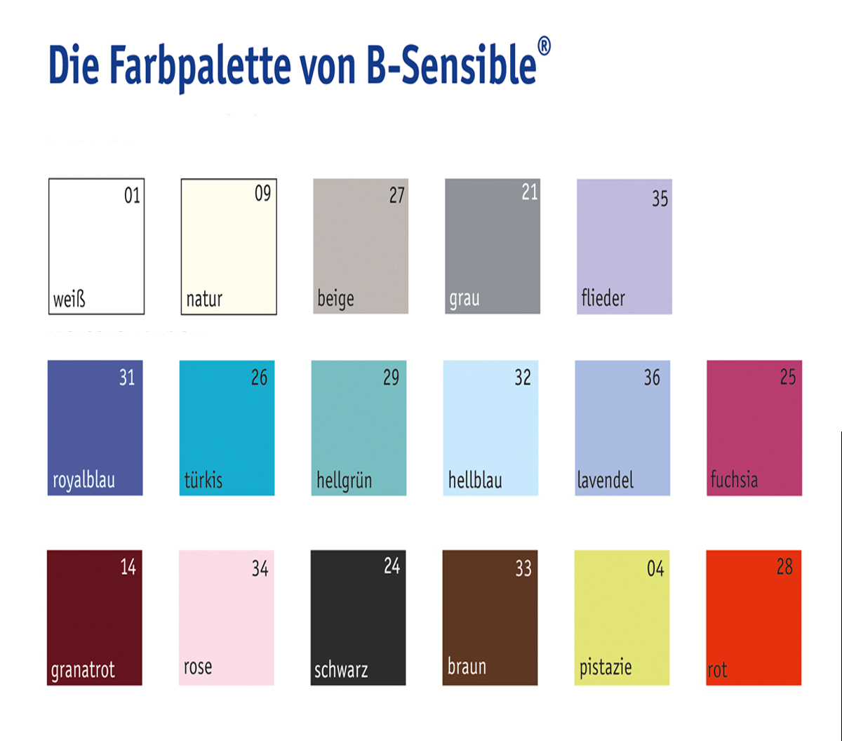 Farbpalette B-Sensible