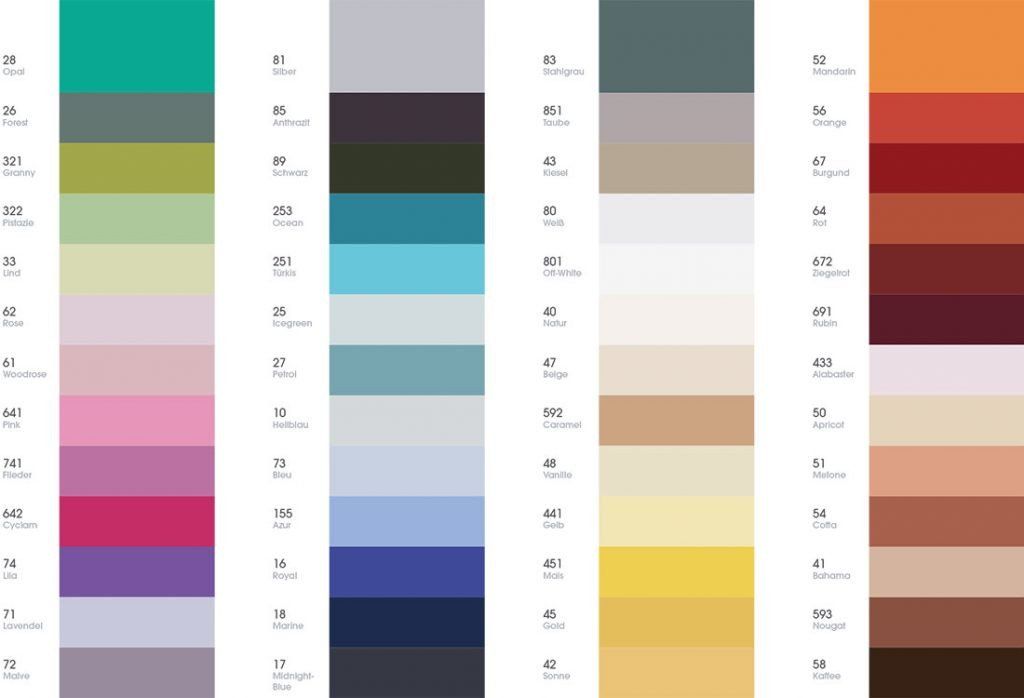 Farbpalette Satin Spannbettlaken