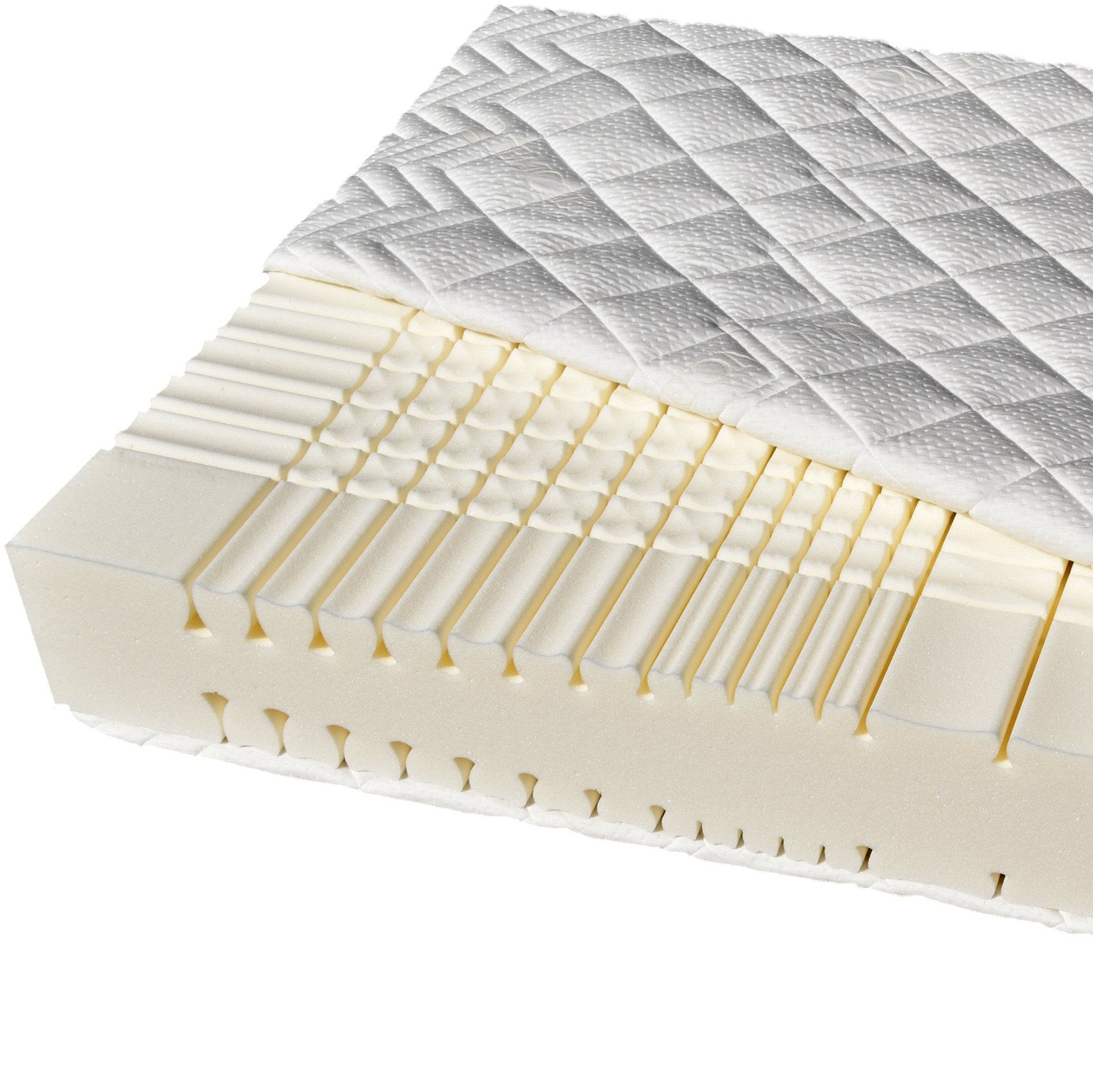 Matratze mit geöffnetem Bezug