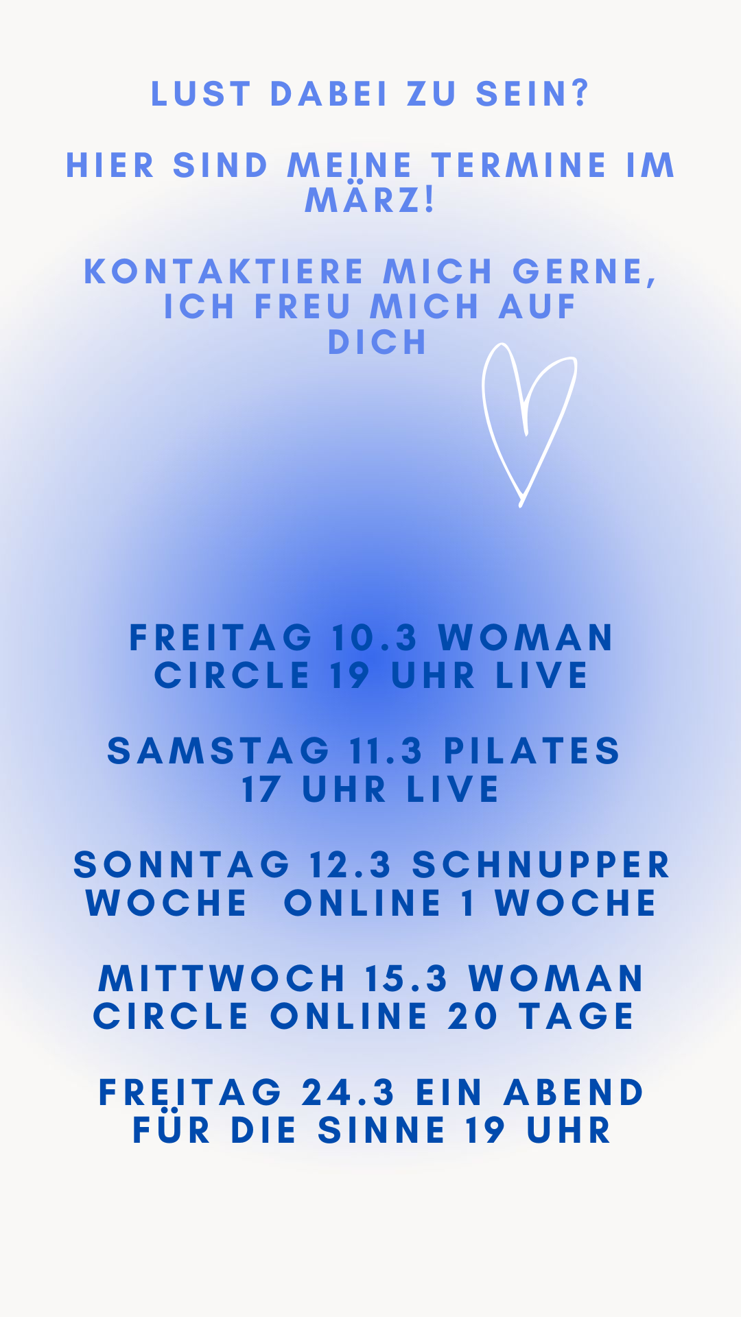 Entspannung Termine im März