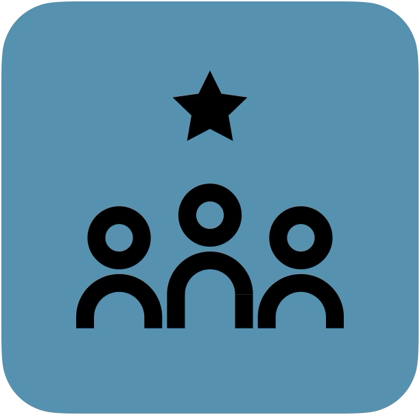 Symbol mit Personen für partizipative Zusammenarbeit