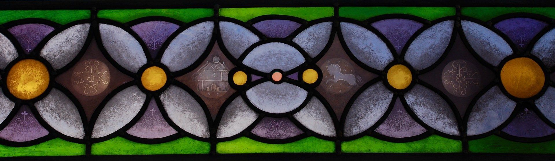 Architectural glass art stained glass Oksana Kondratyeva Wells