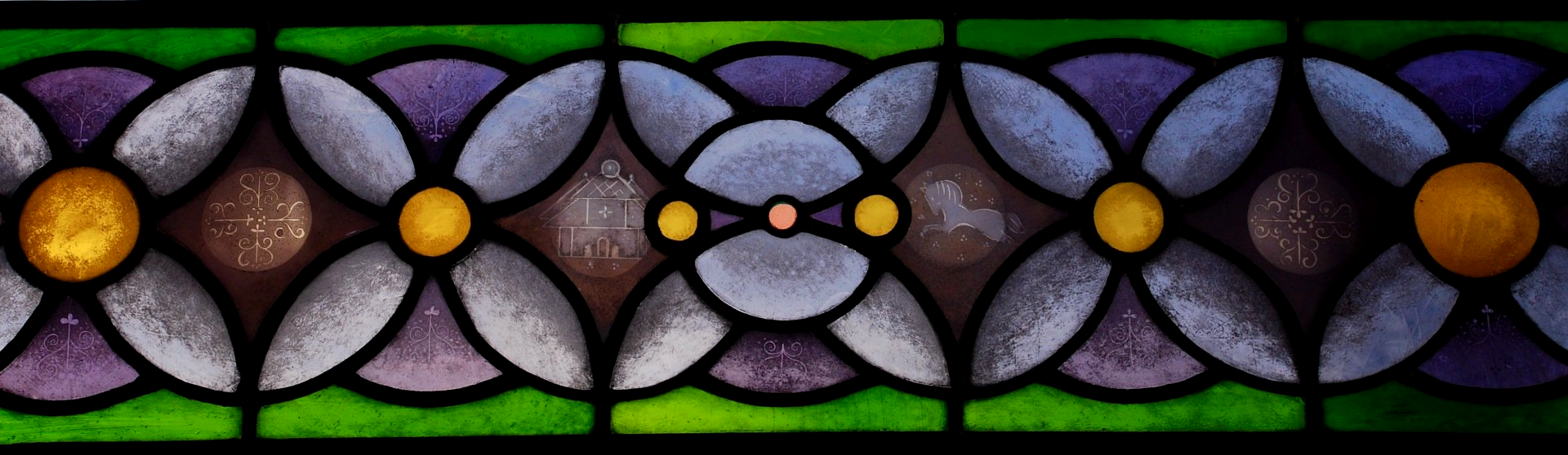 Architectural glass art stained glass Oksana Kondratyeva Wells