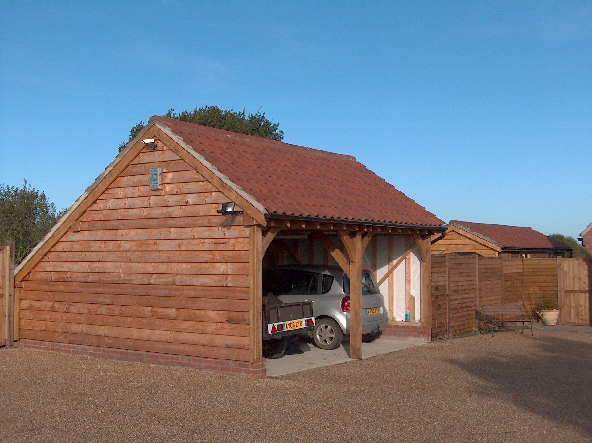 2 Bay Oak Framed Garage