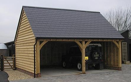 2 Bay Oak Framed Garage