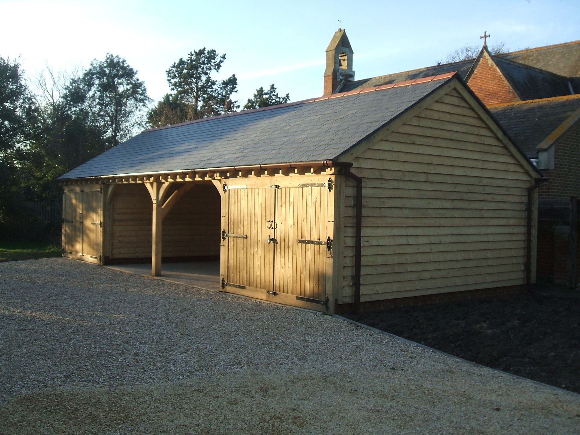4 Bay Oak Framed Garage