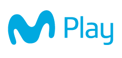 Logo de Movistar Play. Una letra M redondeada y la palabra